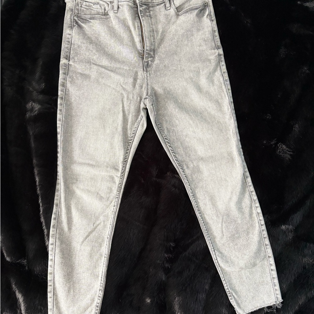 Super Stretchy High Rise Grey Washed Old Navy Jeans